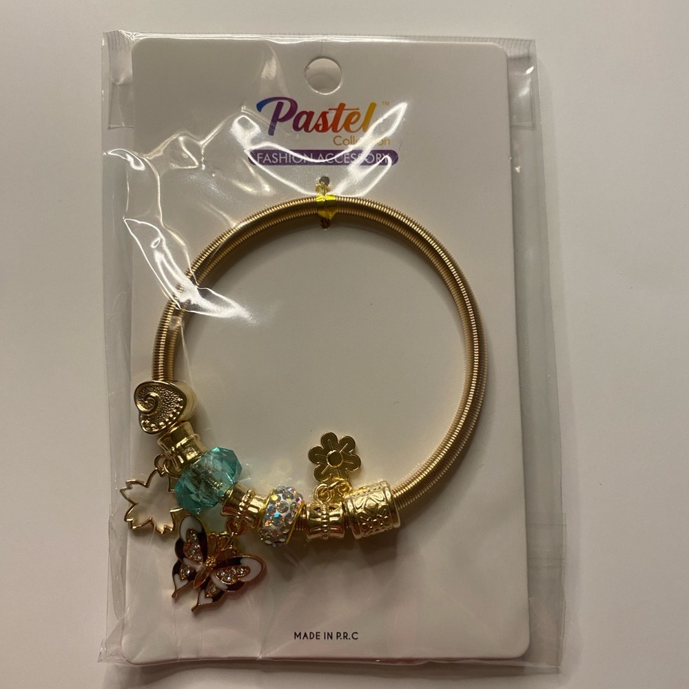 Gold & Silver Charm Bracelet’s with Colorful Beads